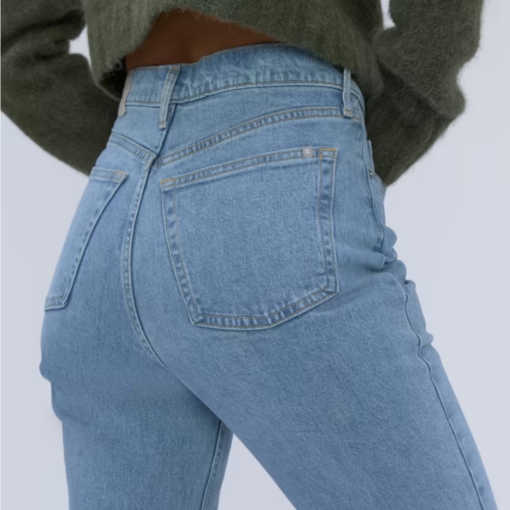 Everlane Light Blue High Rise Straight Jeans - Picture 4 of 4
